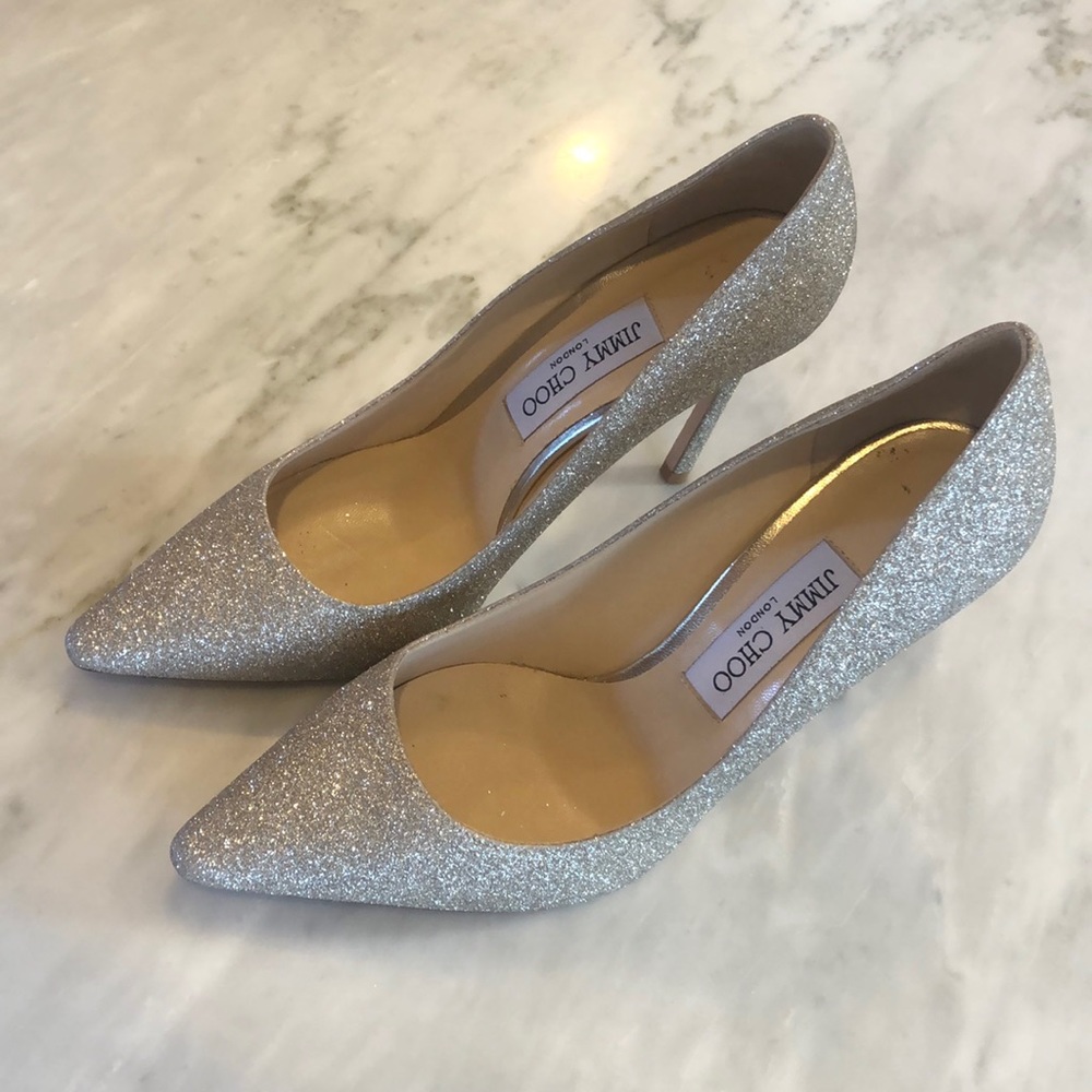Jimmy Choo Romy 85 platinum ice